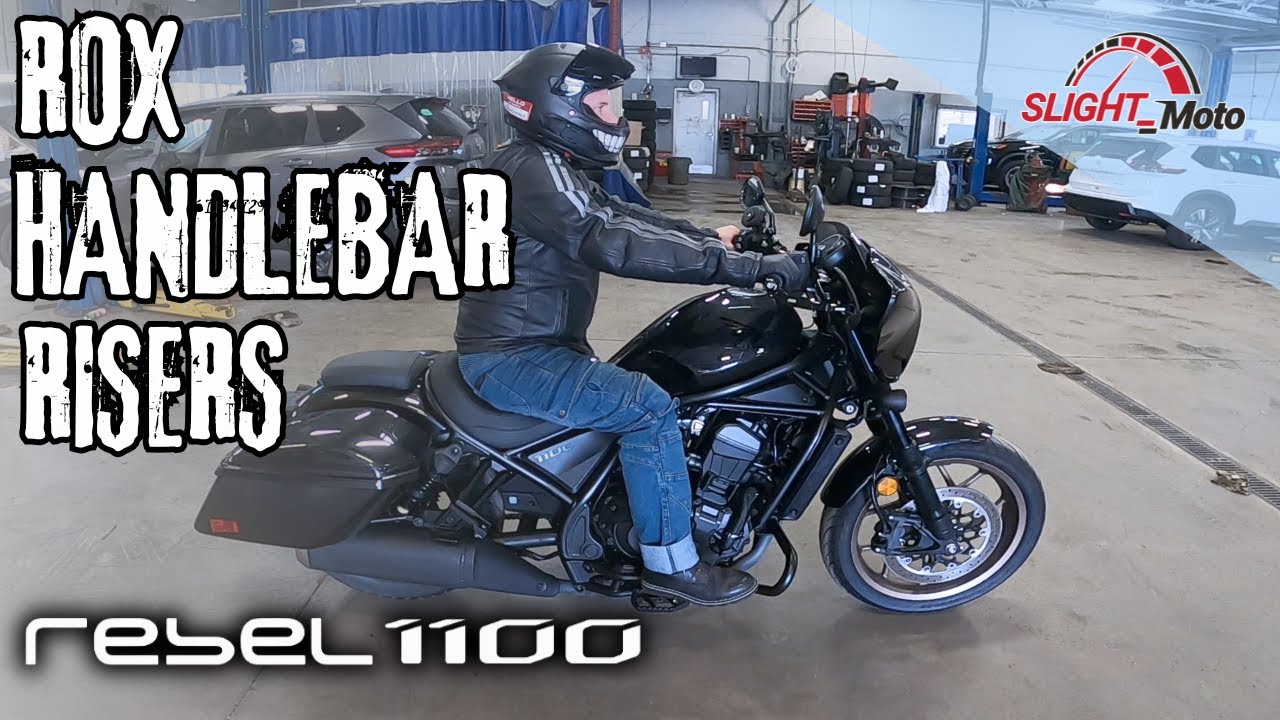 Honda Rebel 1100 - поворотный подъёмник руля ROX - установка
