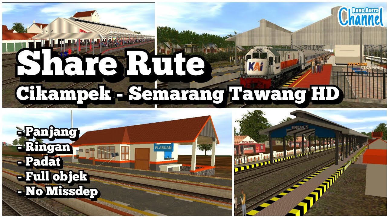 SHARE Rute Cikampek - Semarang Tawang HD | Trainz Simulator Android