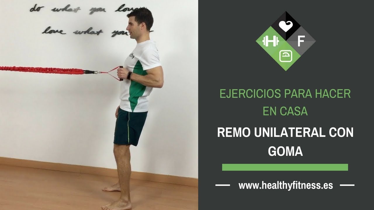 REMO A UNA MANO CON GOMA O LIGA 💪 [Entrena en CASA] 👌