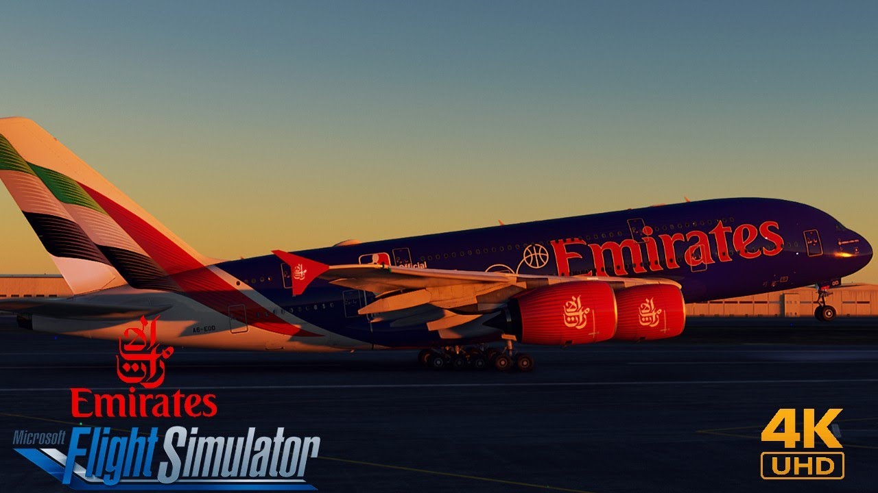 Fly Emirates Airbus A380-800 FBW | London-Dubai | MSFS [ 4k UHD]