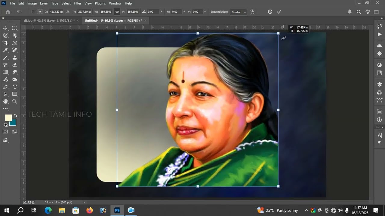 அம்மா நினைவு அஞ்சலி பேனர் டிசைன் செய்வது எப்படி? | Photoshop Tutorial Tamil