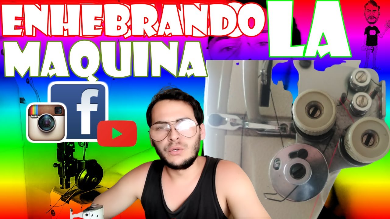 COMO ENHEBRAR LA MAQUINA DE POSTE DE DOBLE AGUJA