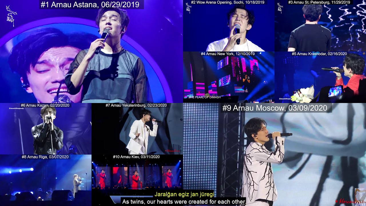 Dimash - Just Let It Be x10 live performances (2019-2020) with English subtitles - updated vid & aud