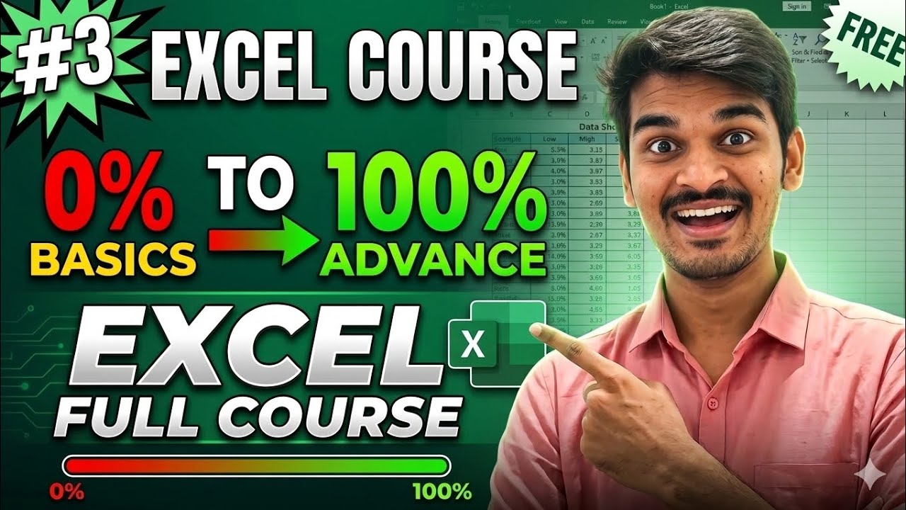 Ms Excel in Telugu Class 3 || Learn Excel Basics || Microsoft Excel Tutorials #viral #dataentryjobs