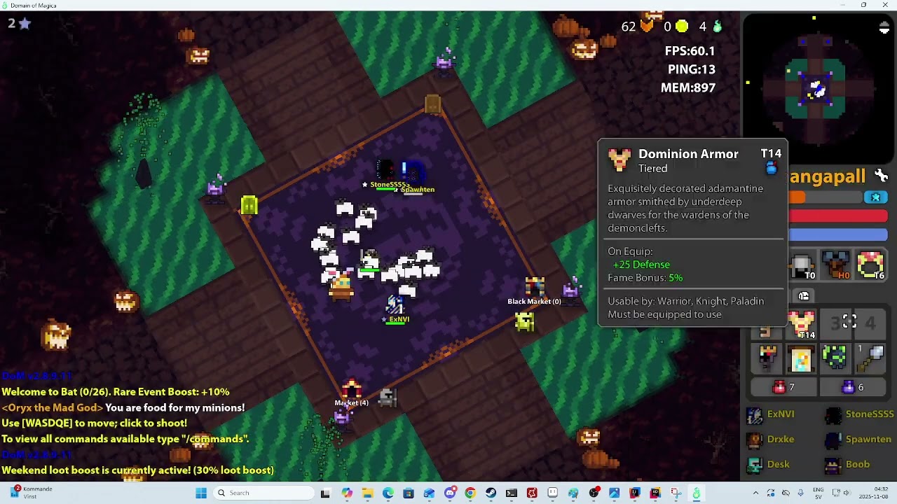 ROTMG pserver: DOM first impression. REVIEW part 1