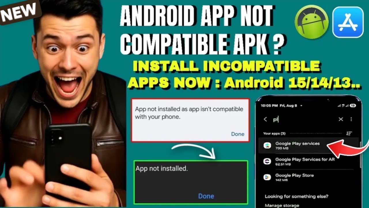 How To Install Incompatible Apps On Android 15,14,16 Samsung || Android App Not Compatible APK [Fix]