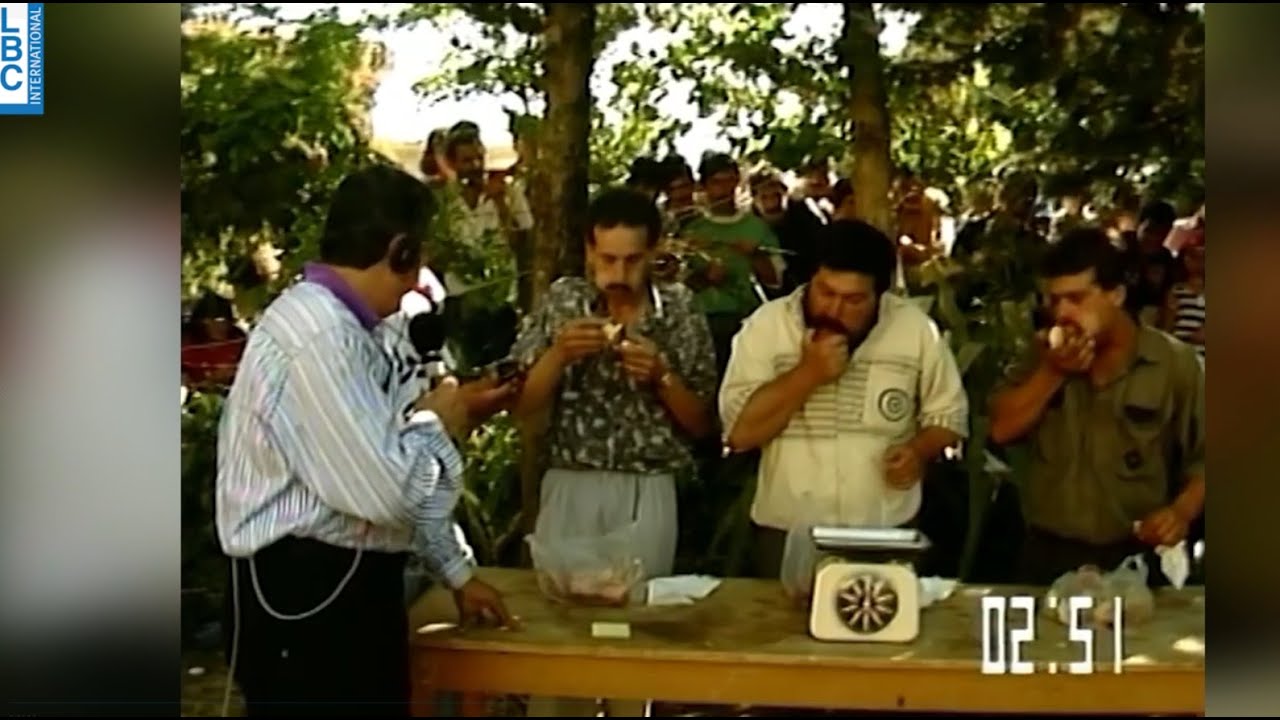مسابقة الاسرع في اكل التفاح في عين زحلتا بالاول على الLbc🍎🍎