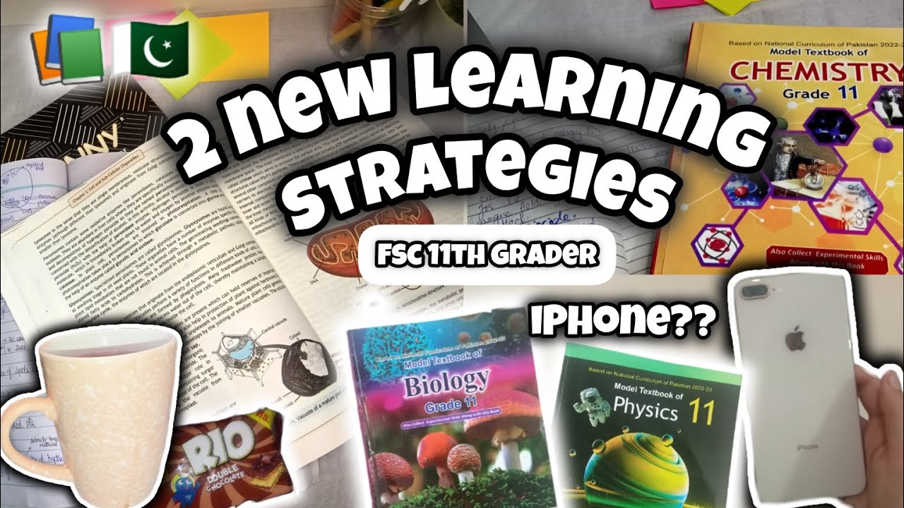 Trying 2 new Learning Techniques📚🇵🇰Study Vlog of an FSC 11th grader||Active recall and concept based