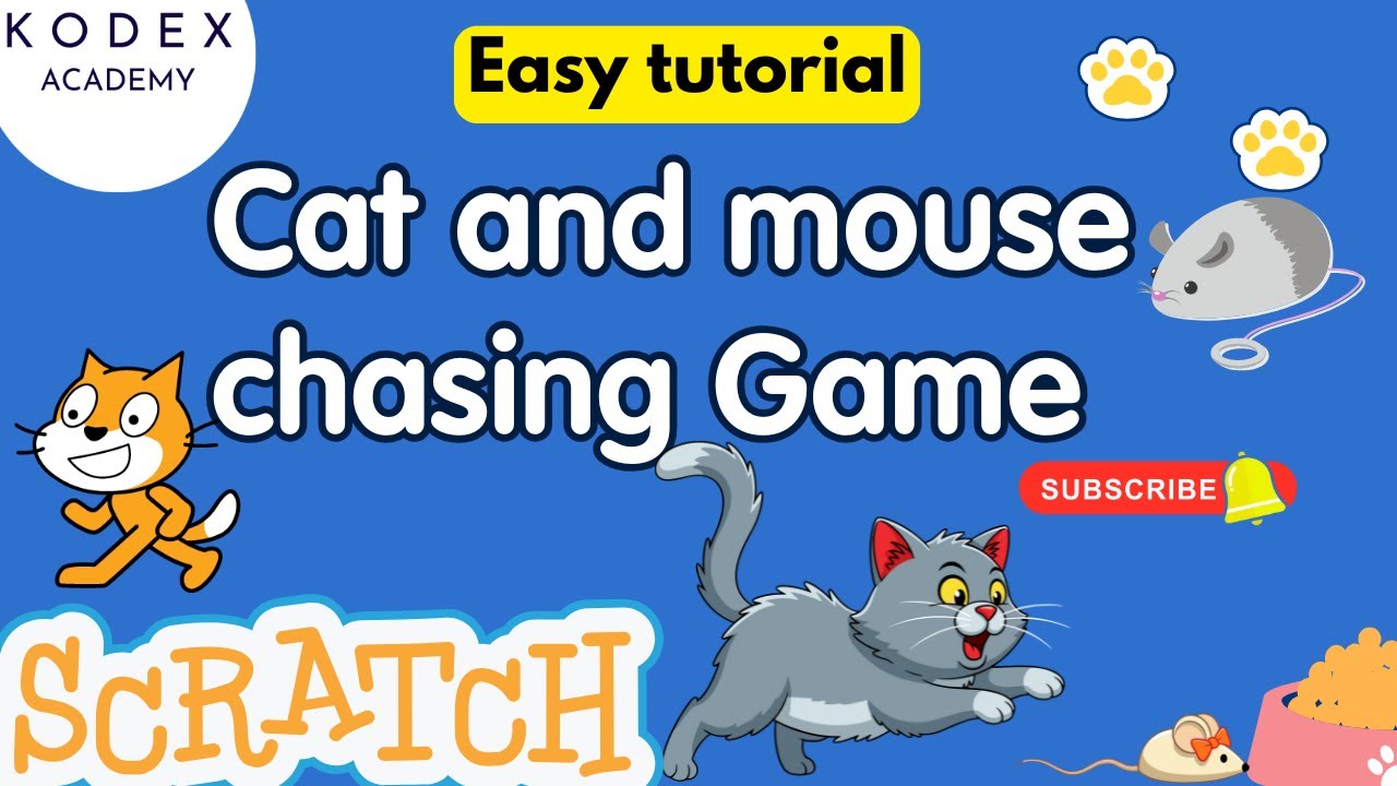 How to Make Cat vs Mouse Chase Game in Scratch | Fun Scratch Coding Project | Scratch for beginners