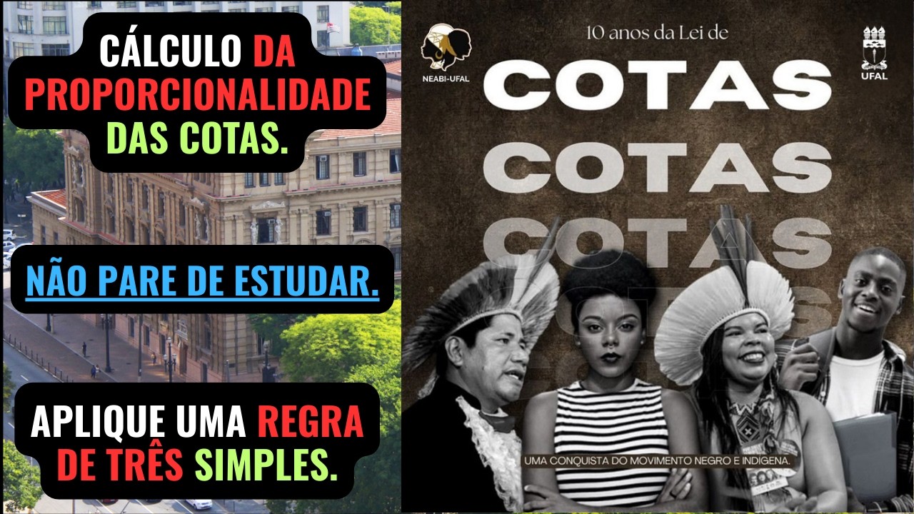 CÁLCULO DA PROPORCIONALIDADE DAS COTAS. Concurso Escrevente Técnico Judiciário TJSP 2025.