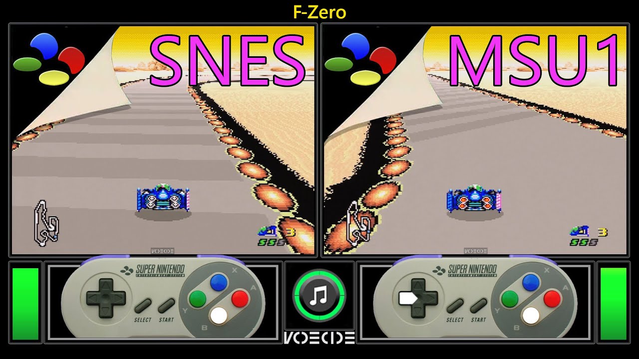 [MSU1] F-Zero (SNES vs SNES) Real Hardware Comparison