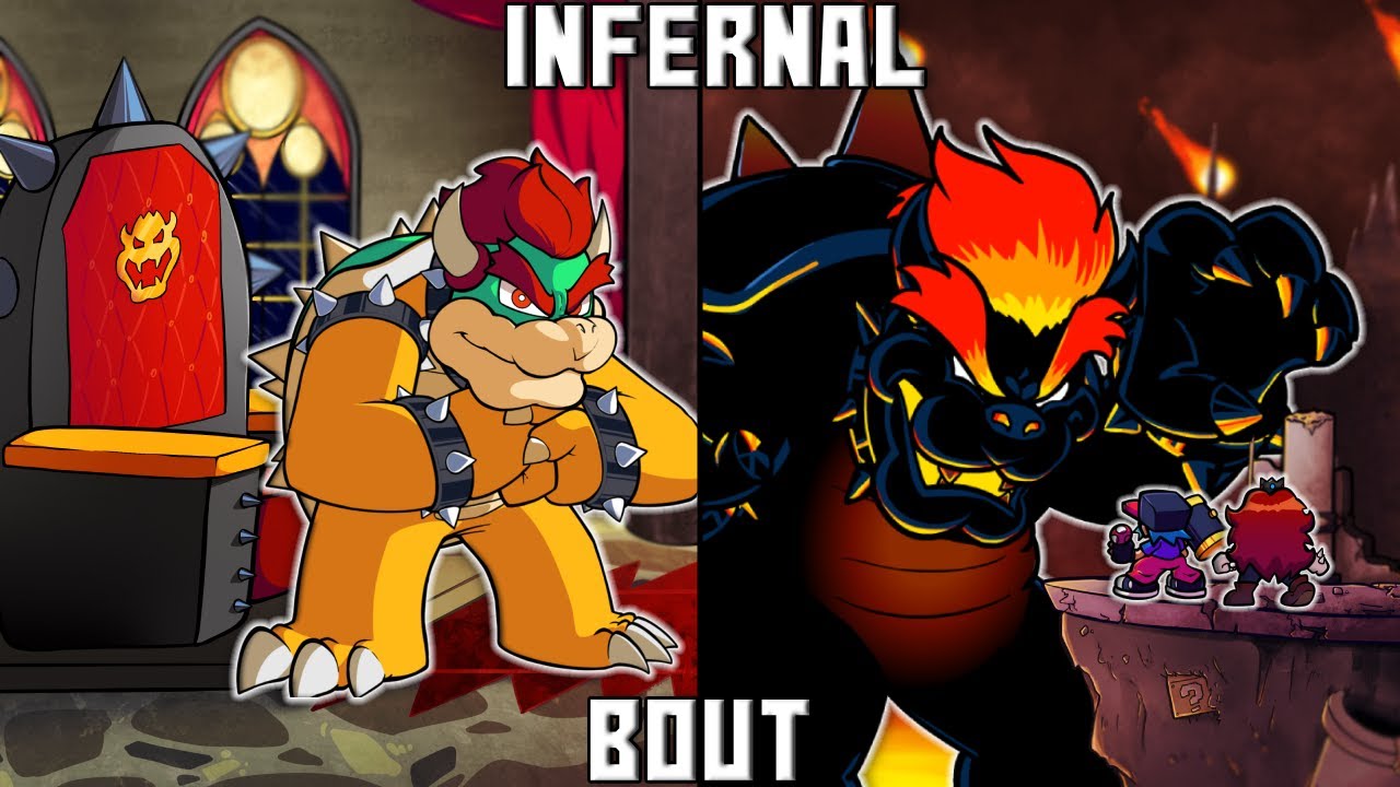 Friday Night Funkin | Vs. Bowser | Infernal Bout (FNF Mod) | Full Week + Cutscenes! | FC