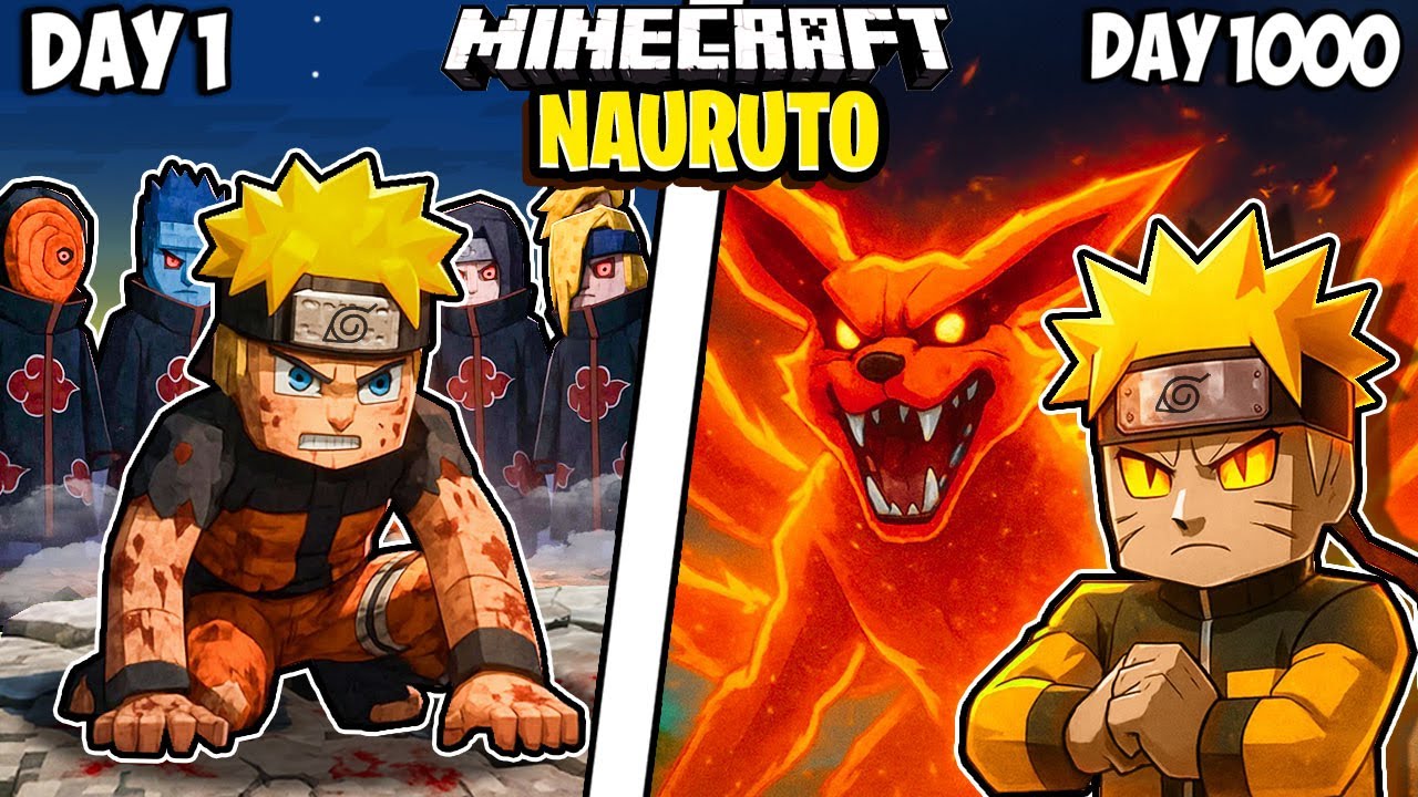 I Survived 1000 Days as NARUTO in Minecraft