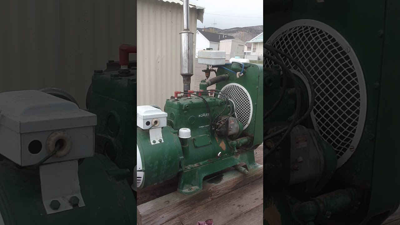 Antique Kohler generator run test