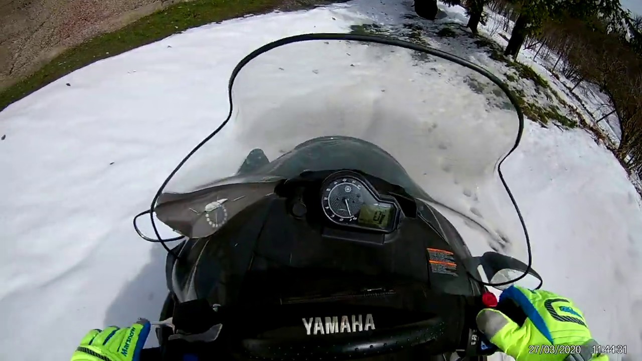 Yamaha rs viking 1000, driving downhill over the extreme snowdriftes, Crni Vrh, Juzni Kucaj