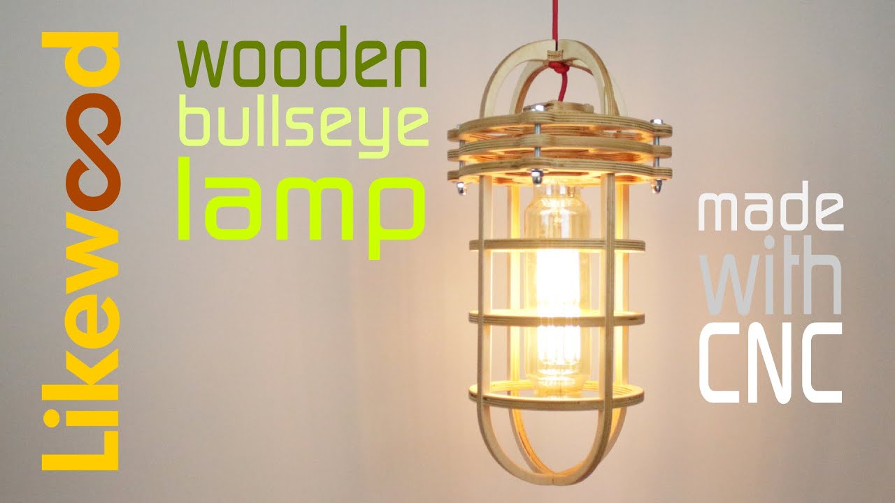 Bullseye wooden lamp | made with CNC