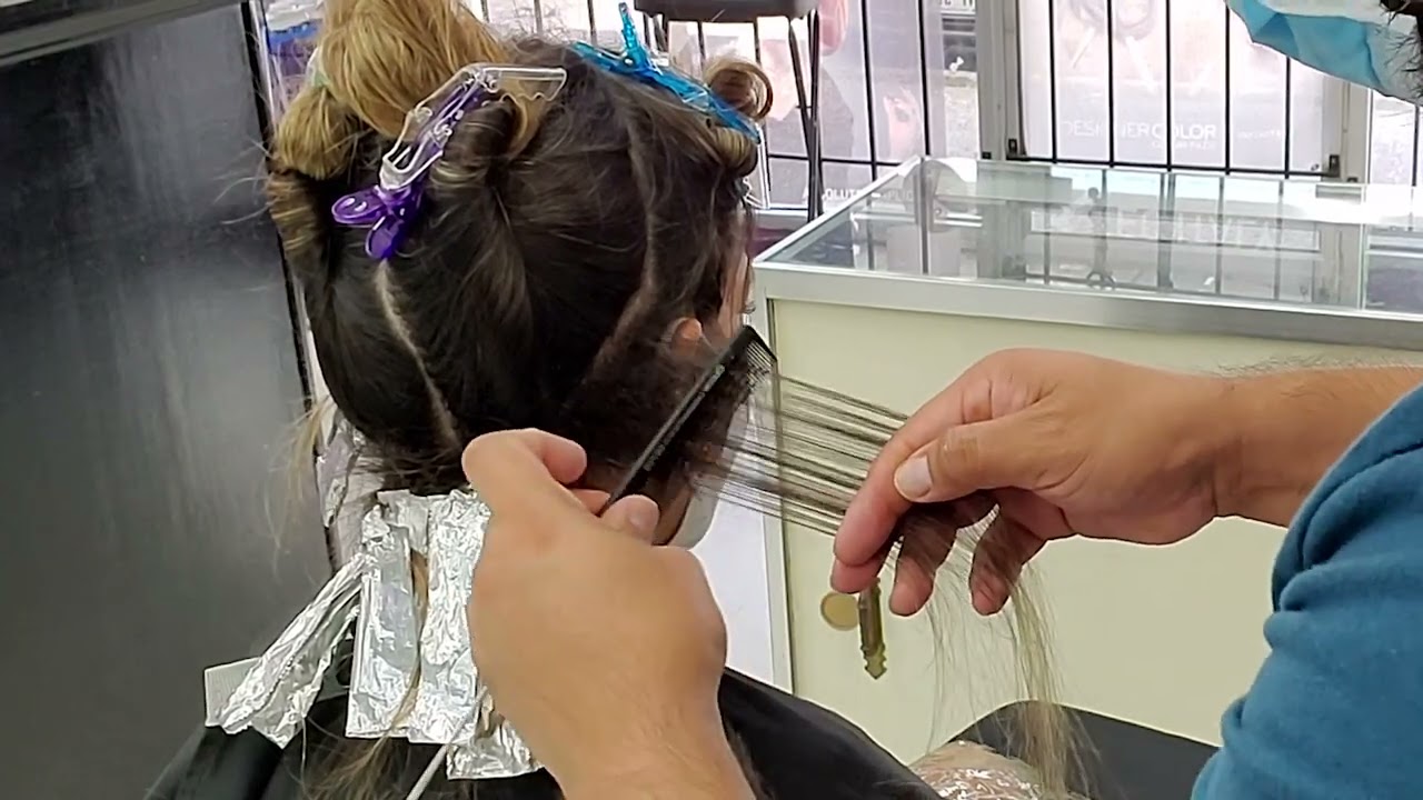 BALAYAGE CARDADO Y TRICOTADO paso a paso