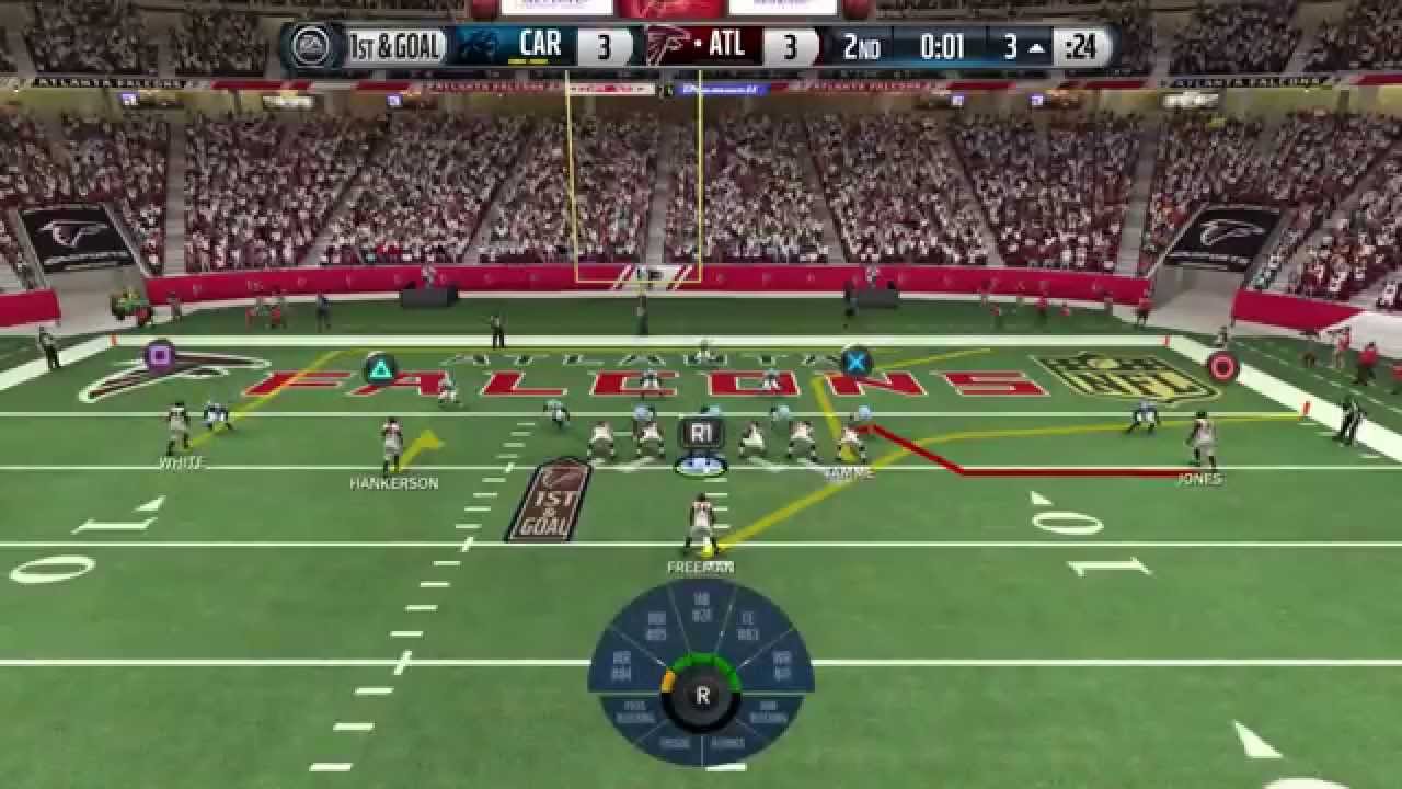 Madden 16 Gameplay Panthers vs Falcons (PS4) 60FPS