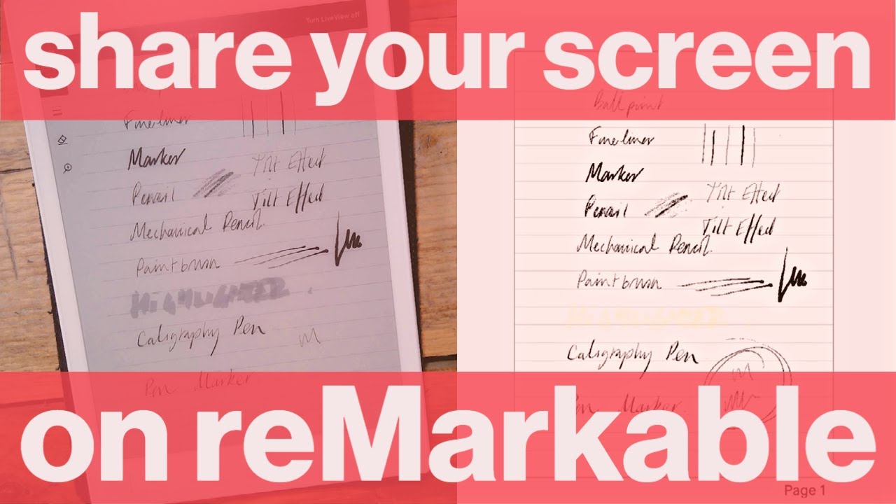 How to share your screen on reMarkable - pro tip tutorial for remarkable 1 or remarkable 2