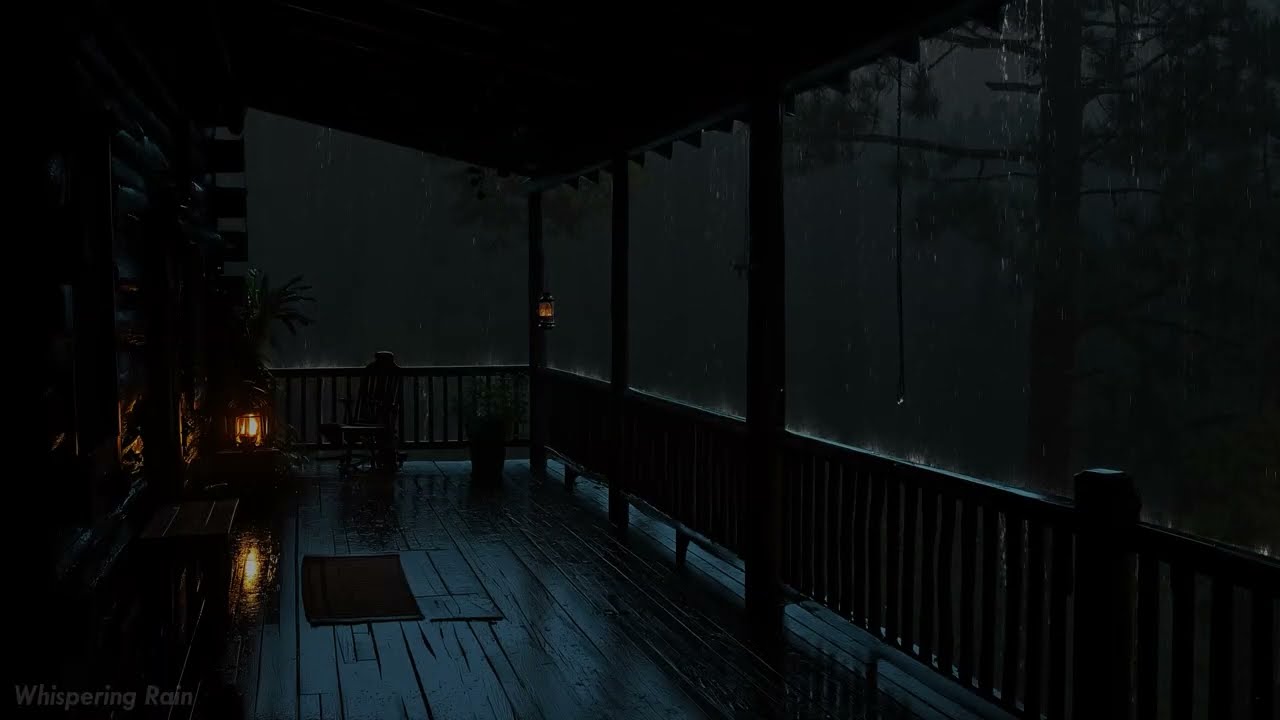 Rain, Thunder & Wind Sounds 🌧️ Peaceful Ambience for Deep Sleep and Relaxation | Whispering Rain