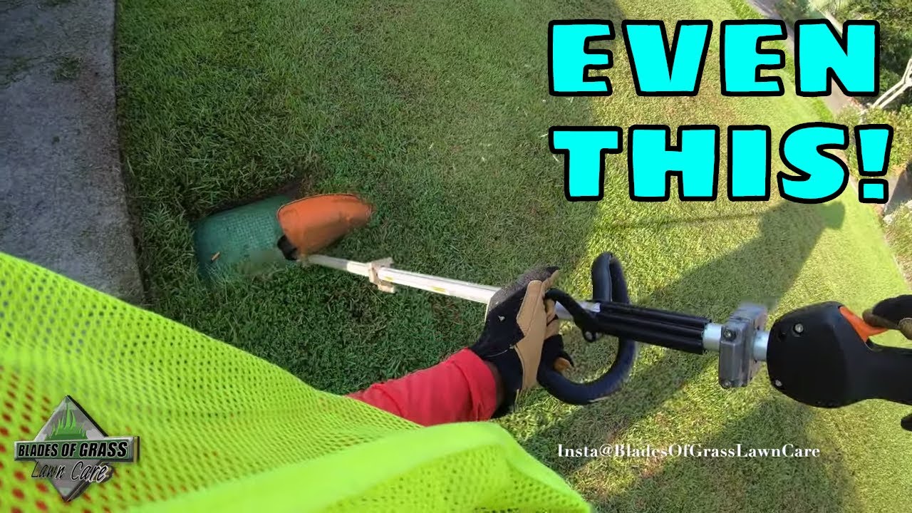 TRIMMING GRASS | STIHL TRIMMER FS 111 RX [ POV REAL SOUNDS ]