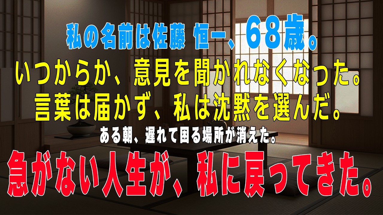 老後、急いで立ち上がる理由が一つもなくなった