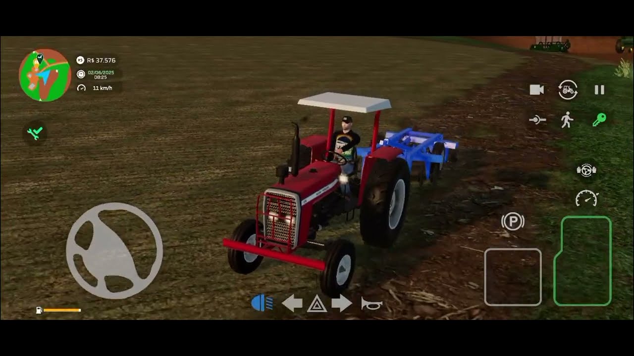 Preparando o solo para plantação  - Farming sim Brasil