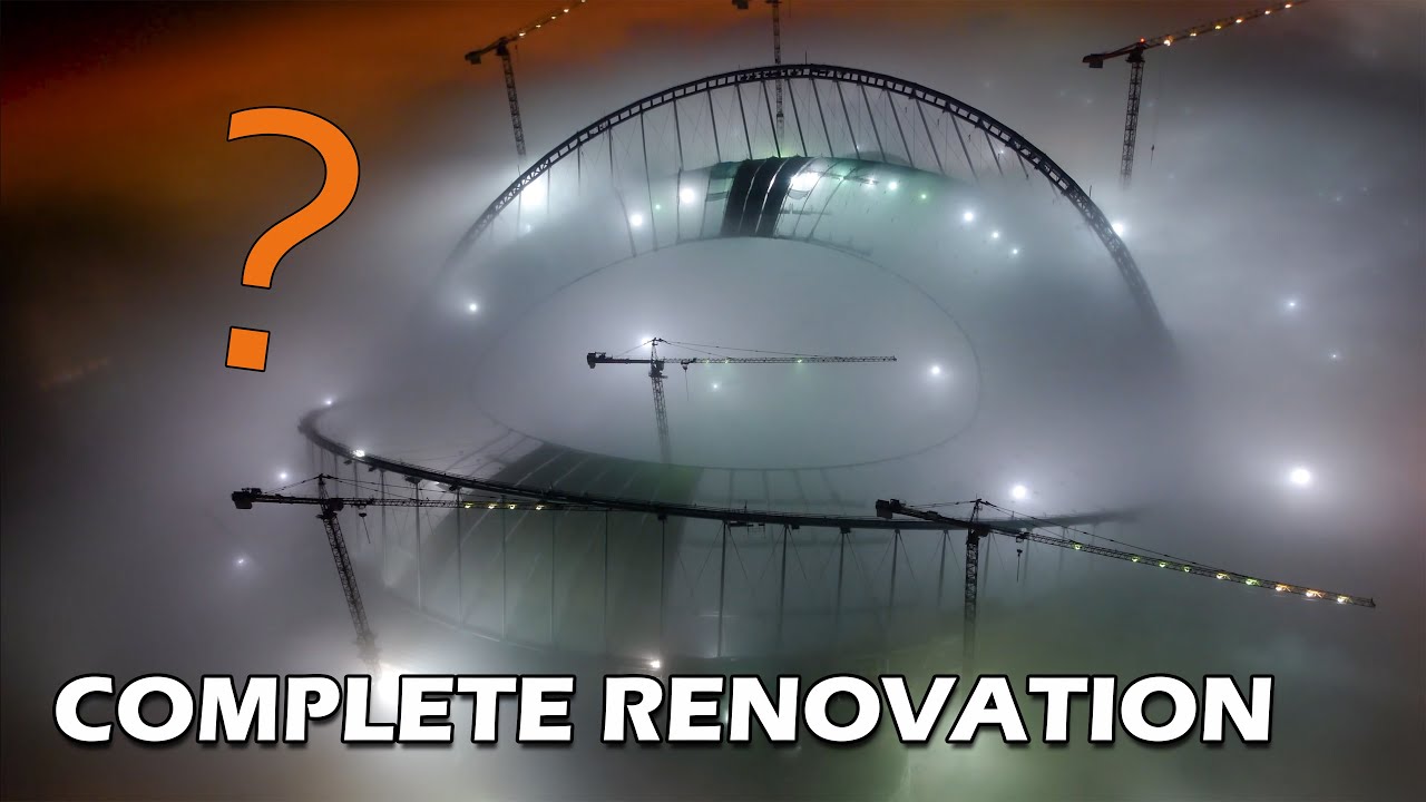 The Renovation of The MASSIVE KHALIFA STADIUM in Qatar - CINEMATIC TIMELAPSE 4K