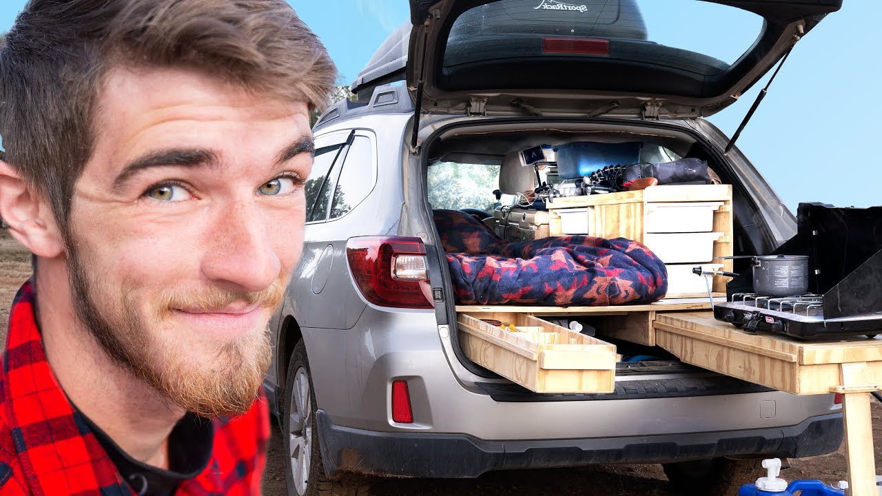 How I Live In My Car Full Time (Subaru Outback Conversion)