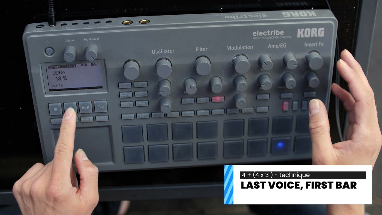 Electribe 2 Techno tutorial - Make more complex (techno)tracks without voice-stealing (and more tips
