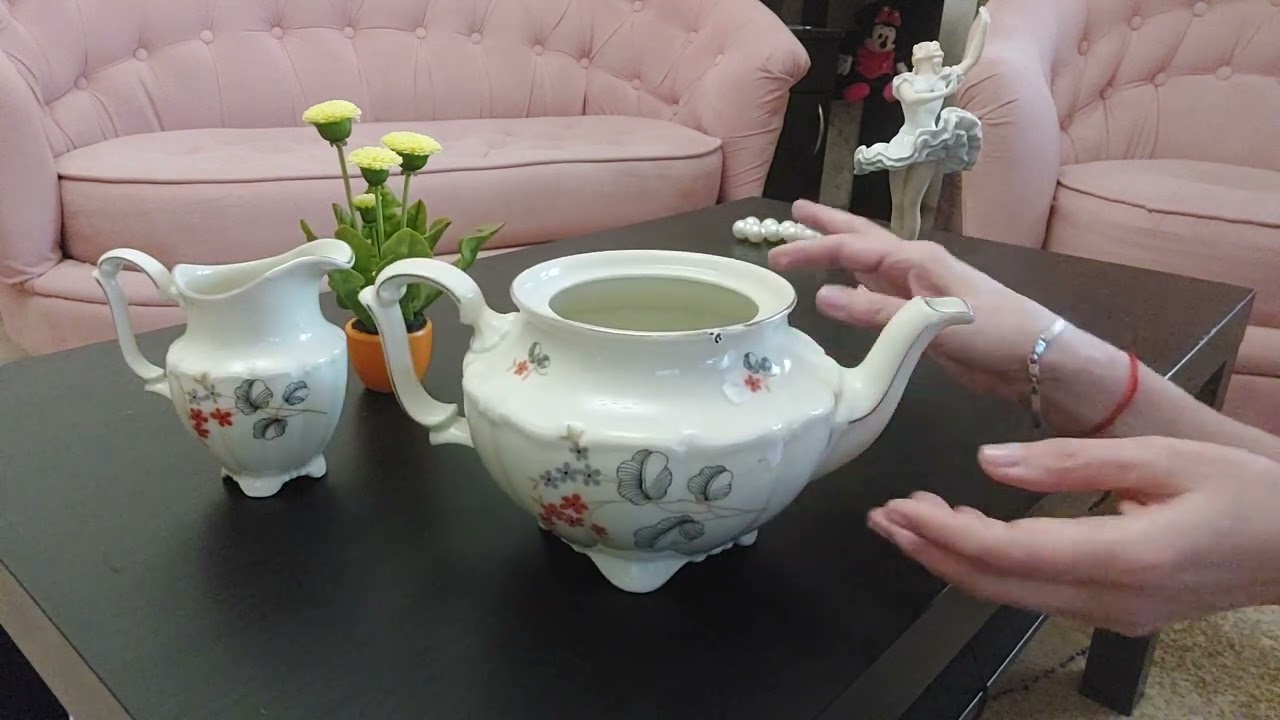 🔥🔥🔥 молочкик и заварник Carl Tielsch 1937 г. #барахолка #фарфор #антиквариат #комиссионныймагазин