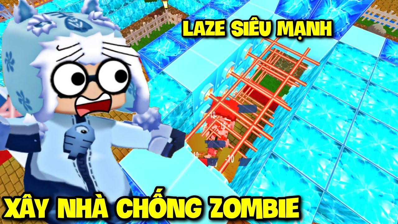 MEOWPEO THỬ THÁCH XÂY NHÀ CHỐNG ZOMBIE SIÊU MẠNH VÀ VIP TRONG MINI WORLD MINI GAME