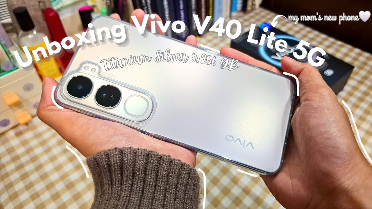 Vivo V40 Lite 5G Titanium Silver 🦢 | Aesthetic ASMR Unboxing 📦 *my mom's new phone 🤍