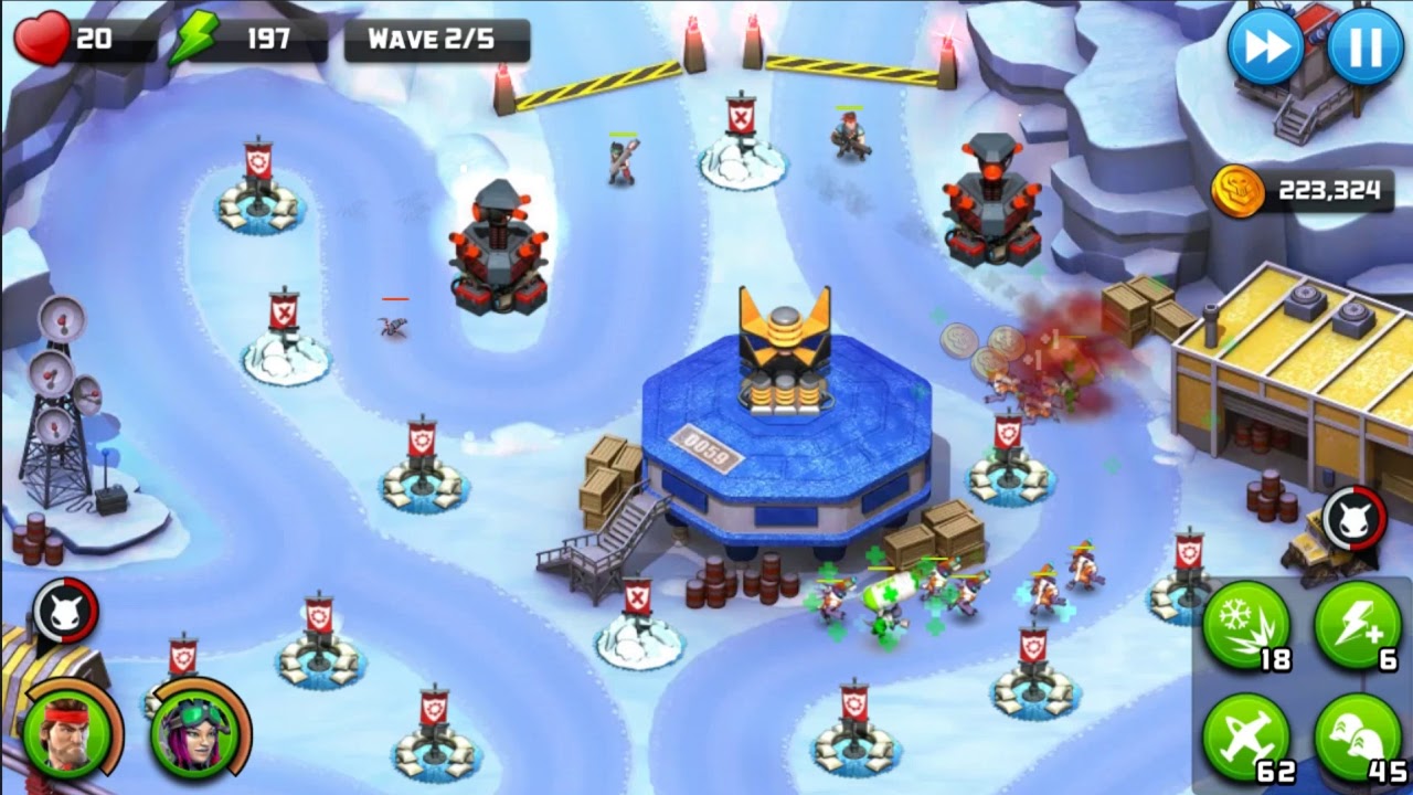 Alien Creeps TD - Level 24 Baltic Labs - Campaign 3 Stars (Without Tesla and Support)