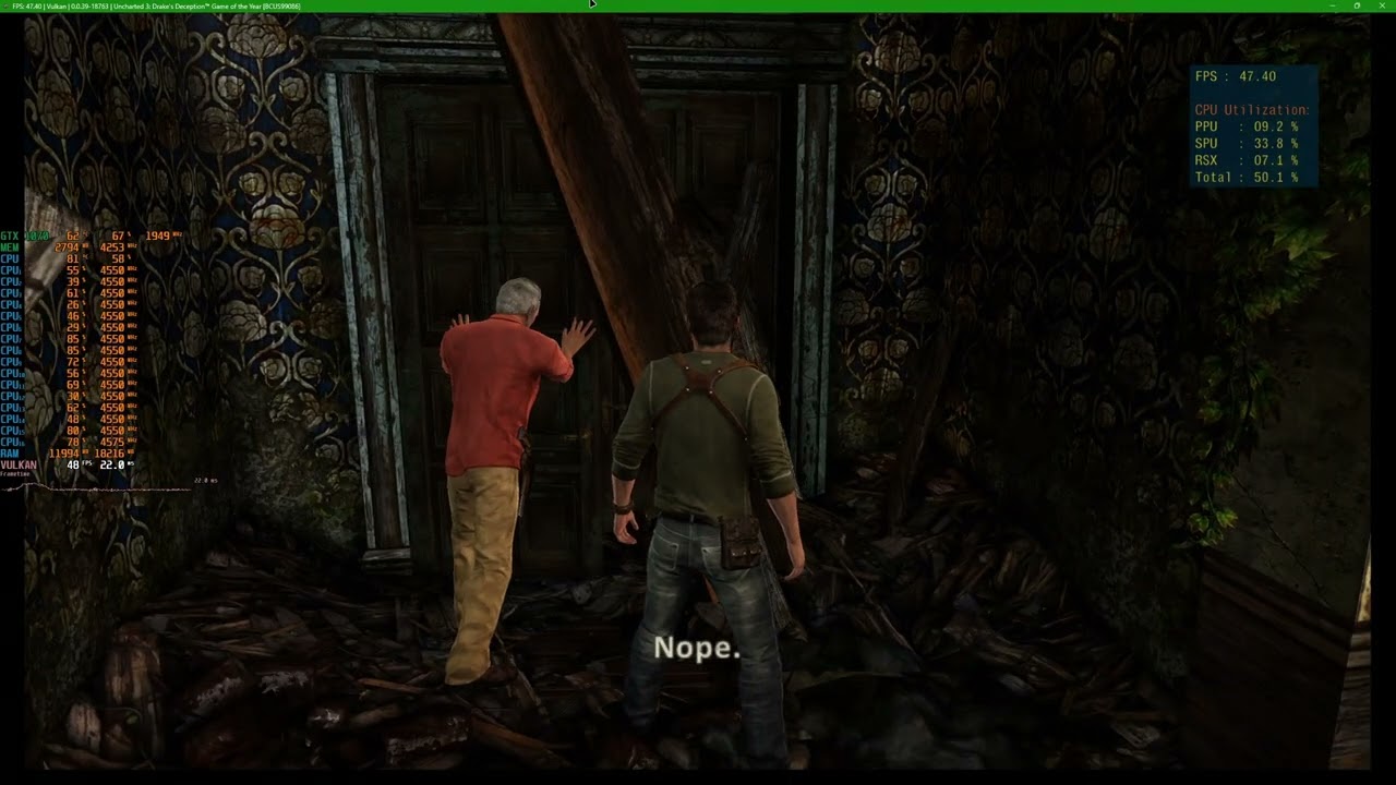 UNCHARTED 3 RPCS3 | Ryzen 5800X | GTX 1070 | 1440p |