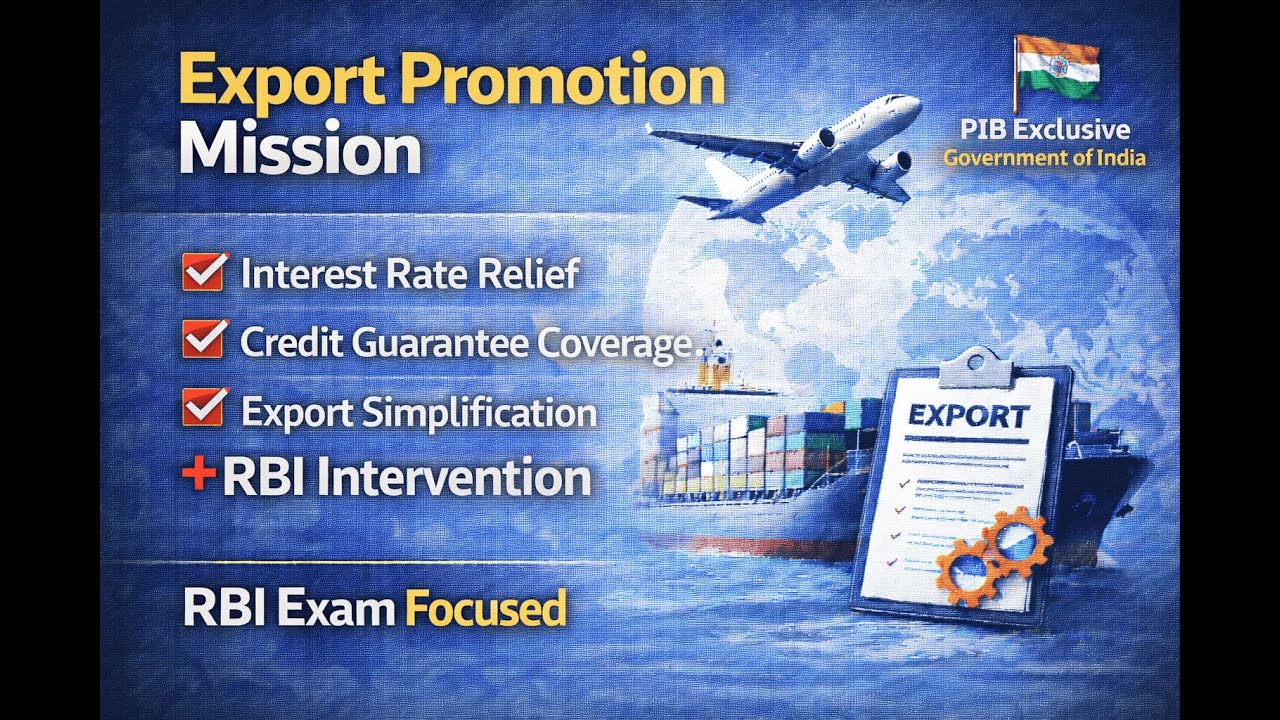 Export Promotion & Credit Guarantee for Exports | EPM Scheme, RBI Intervention & Global Trade Shocks
