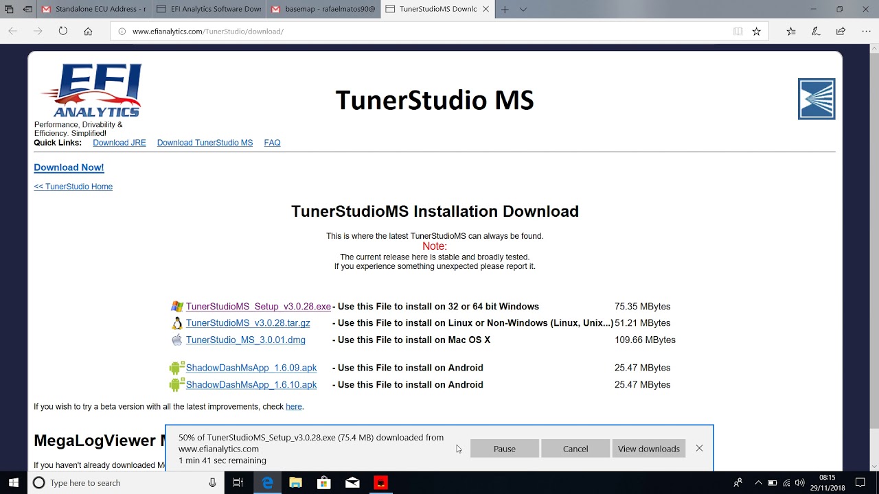 How to install drivers and tunerstudio for standalone ecu