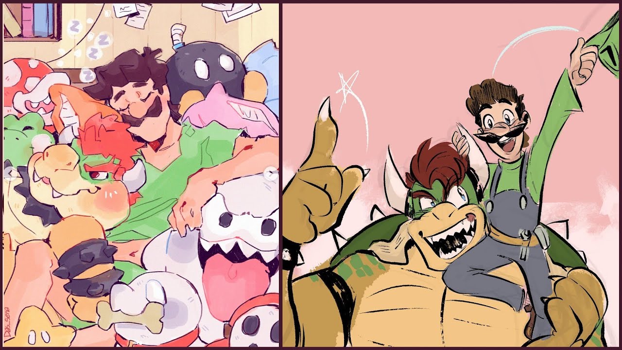 Забавный и очаровательный сборник комиксов Bowser x Luigi 3 (Mario Comic Dub)
