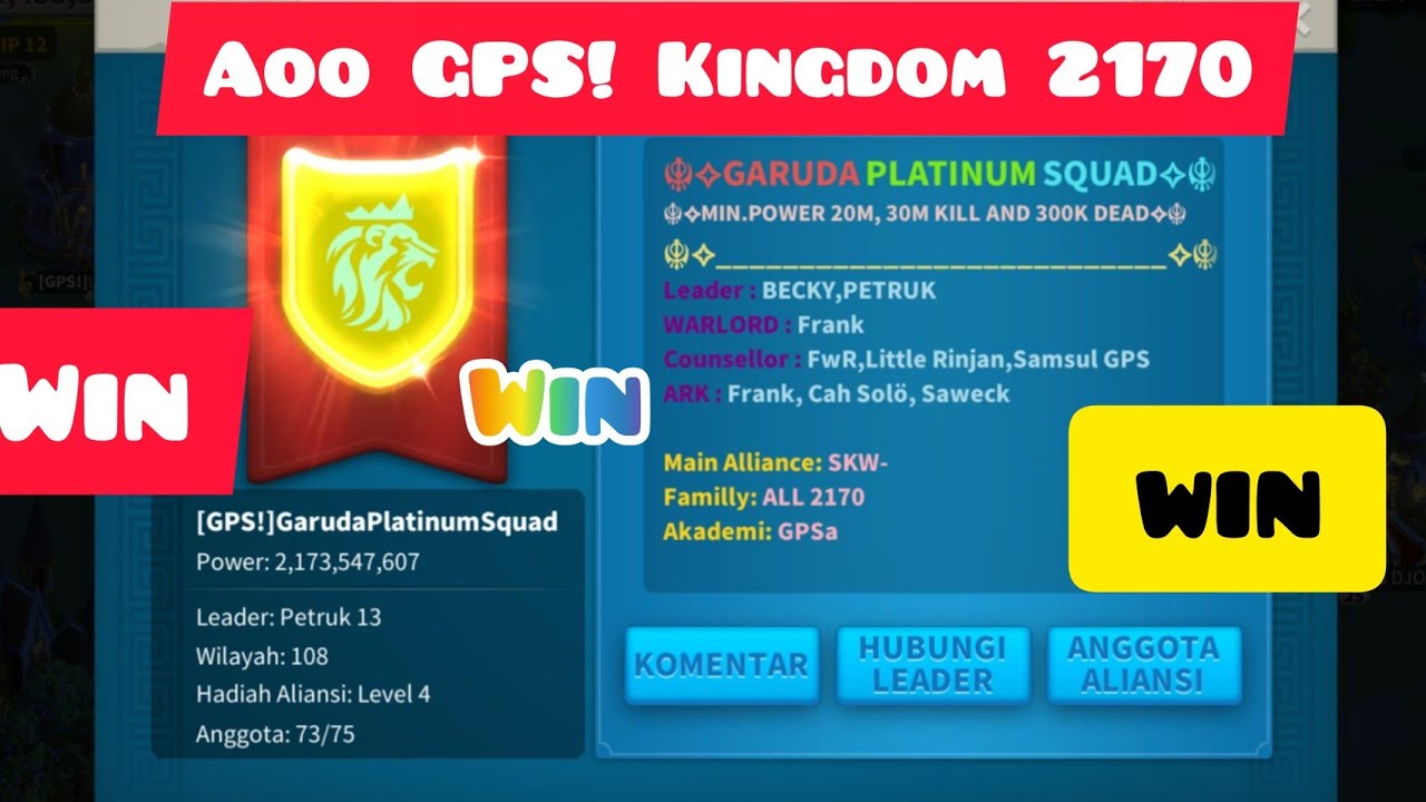Aoo GPS! kingdom 2170 ||| Win Win Win