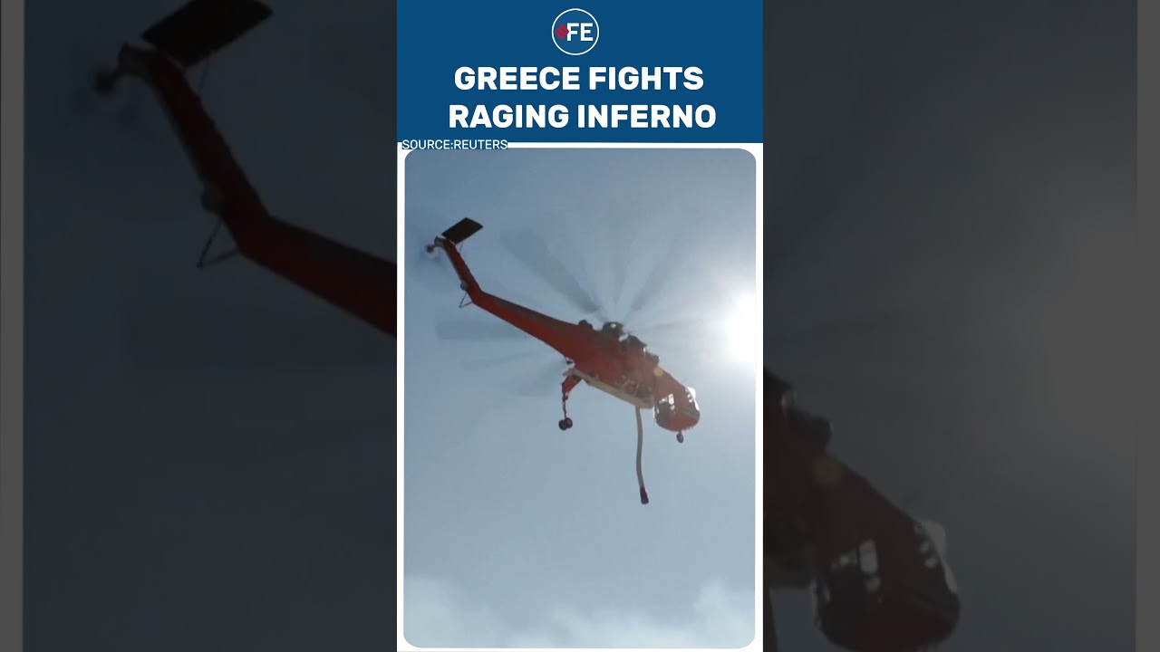 Water Bombers Battle Massive Greece Wildfire As Raging Flames Threaten Homes Near Athens