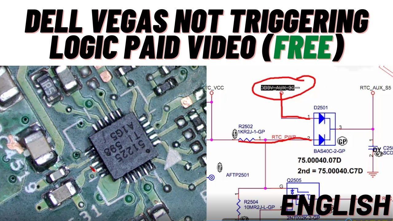 Dell Vegas not Triggering Logic Paid Video (Free) | Eng | Latest Advance Chip level Repairing Course