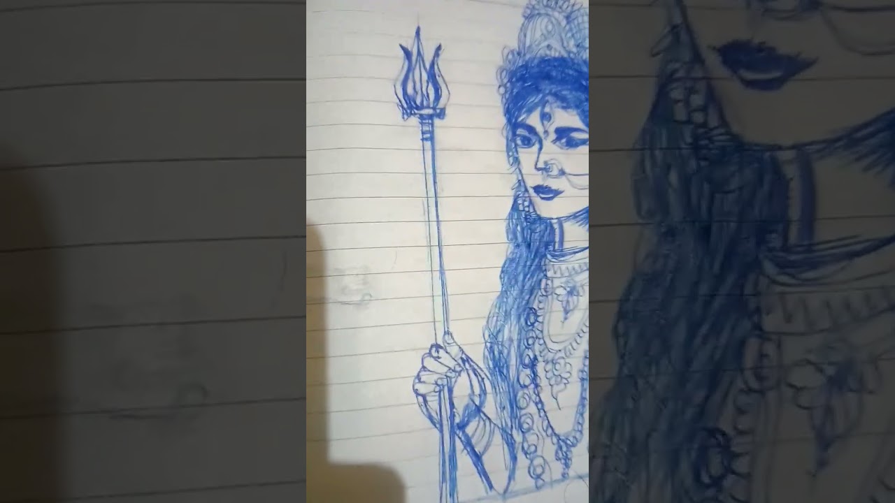 P Ball Pen Sketch on note book 