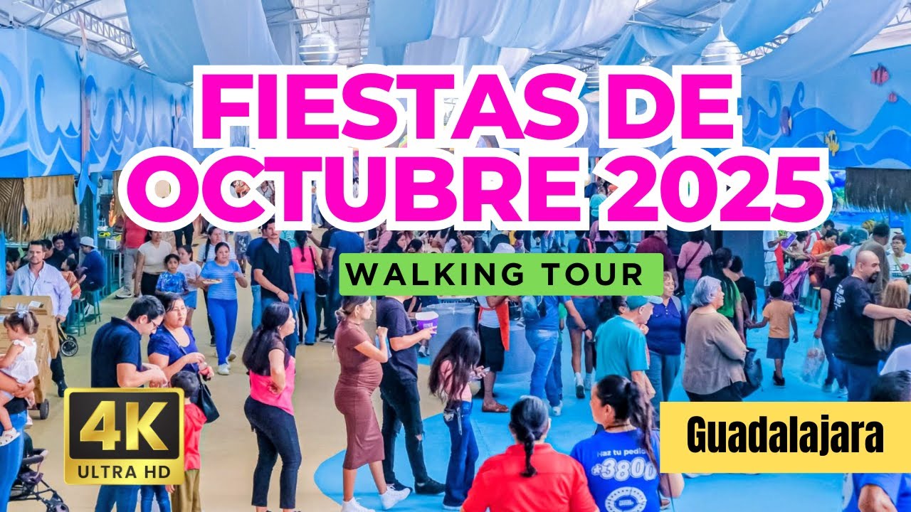 Tour por las FIESTAS DE OCTUBRE 2025 en Guadalajara | 4K Walking Tour | Jalisco 🇲🇽