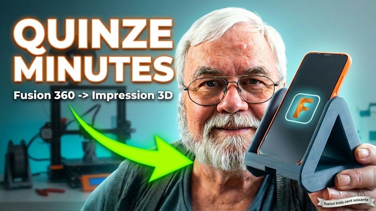 Concevoir en 3D, Imprimer en Réalité - Support Téléphone Fusion 360