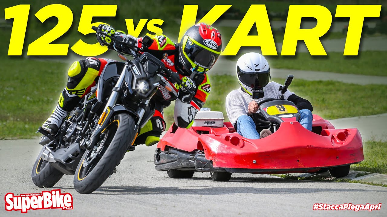 MOTO 125cc contro GO KART! Avrebbe dovuto essere un normale test della Voge Brivido 125R, invece...