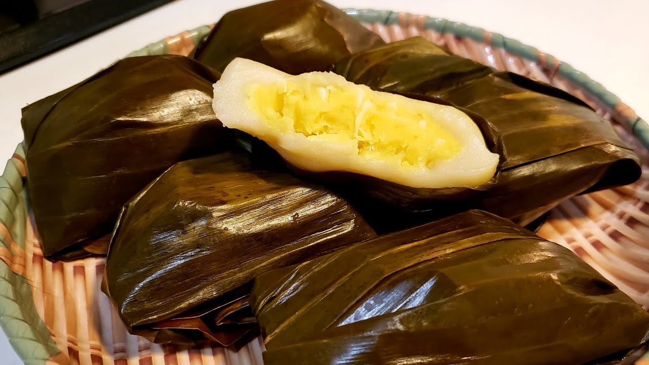 B&aacute;nh nếp (b&aacute;nh rợm) nh&acirc;n ngọt với đỗ xanh v&agrave; dừa! M&oacute;n b&aacute;nh ngon Ph&uacute; Thọ ❤️