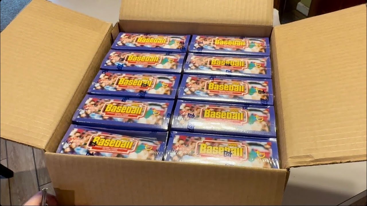 Разрыв кейса! Мега-боксы Topps Heritage 2026, полный кейс, часть первая!!