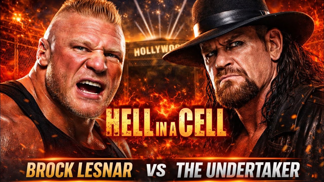 The Undertaker vs Brock Lesnar – Hell in a Cell Full Match | WWE 2K25 #wwe2k25 #wwe #undertaker 