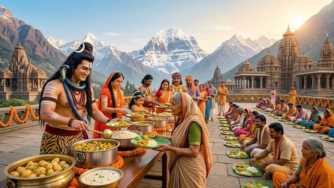 कैलाश पर्वत पर हुआ दिव्य भंडारा | भगवान शंकर की अनोखी लीला | यशोमती मईया के नंदलाला | Shree Krishan