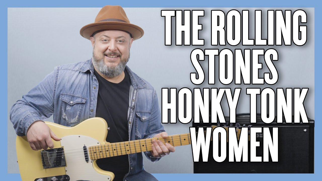 Урок игры на женской гитаре в стиле хонки-тонк от Rolling Stones + обучающее видео